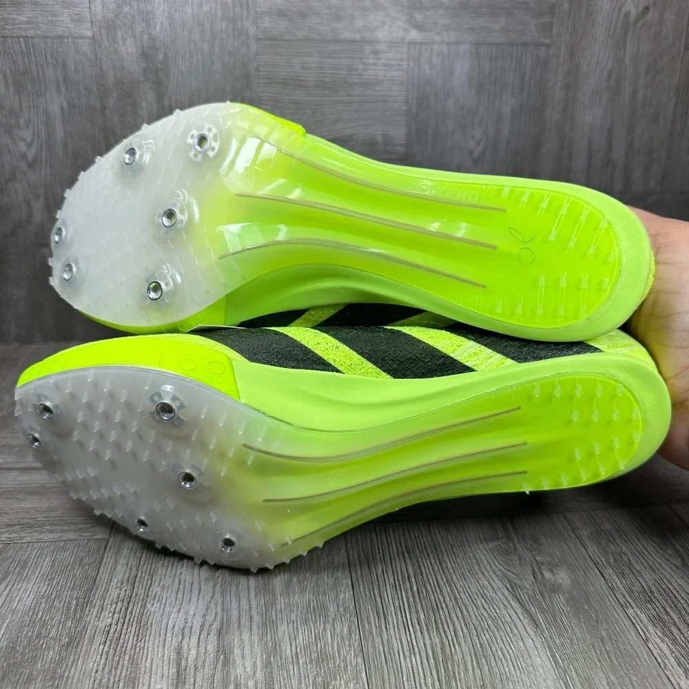 Adidas Adizero Prime SP 3 Women 9 Neon Yellow Black Sprinting Spikes NEW IG1151